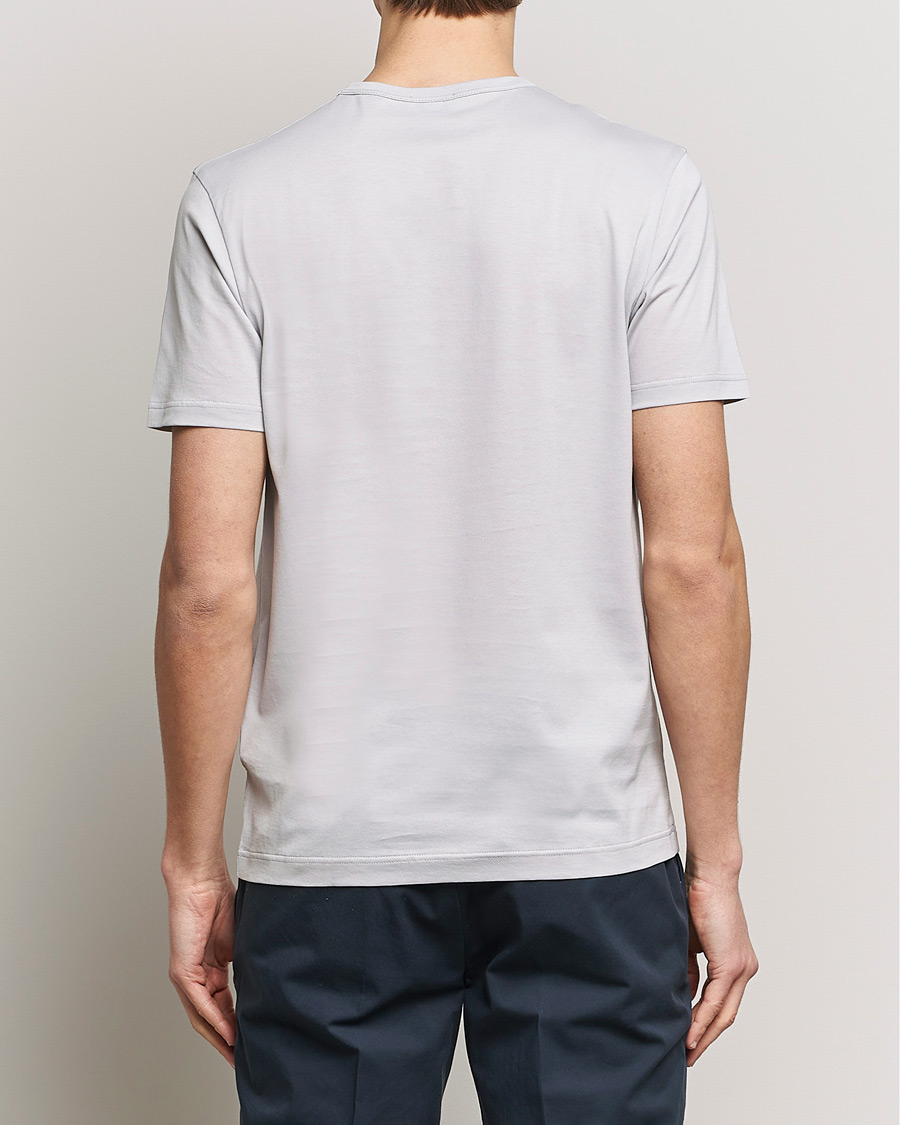 Herre | T-Shirts | Sunspel | Crew Neck Cotton Tee Smoke