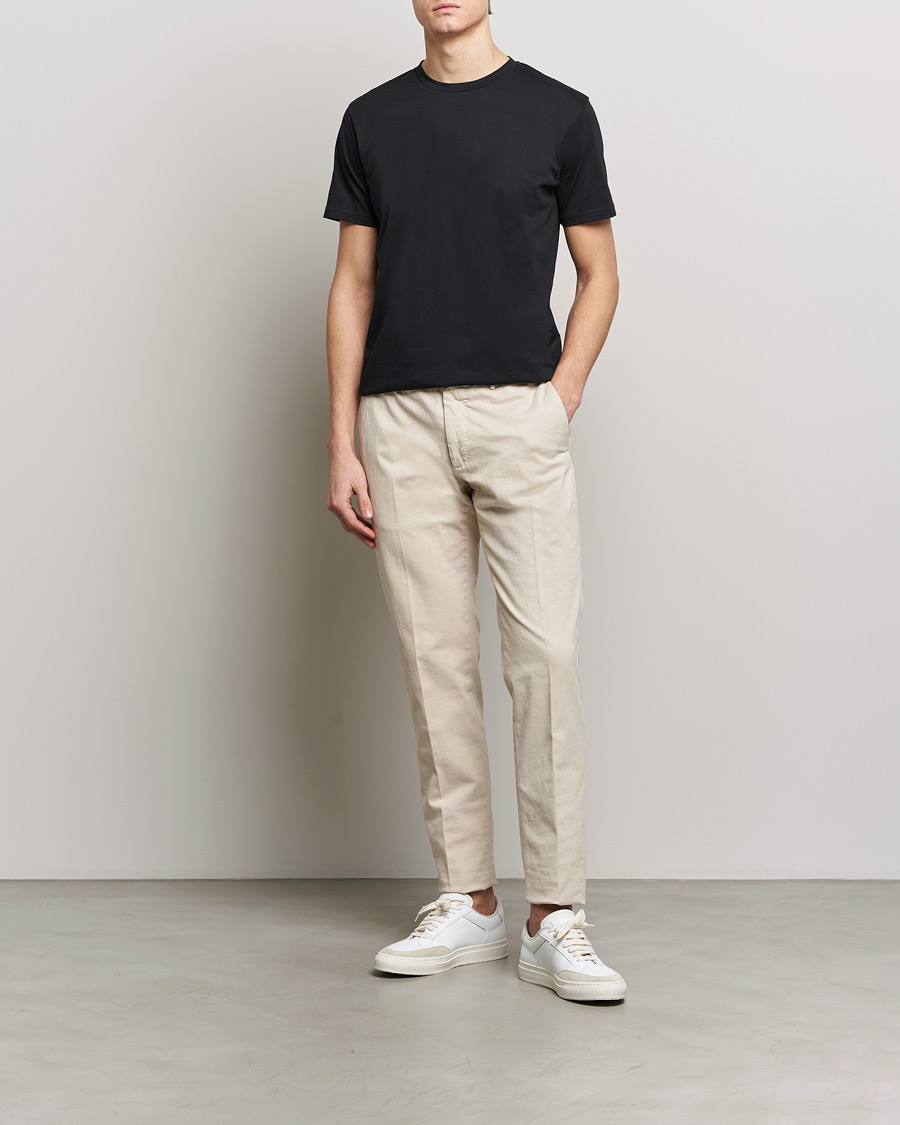 Herre | T-Shirts | Sunspel | Riviera Midweight T-Shirt Black