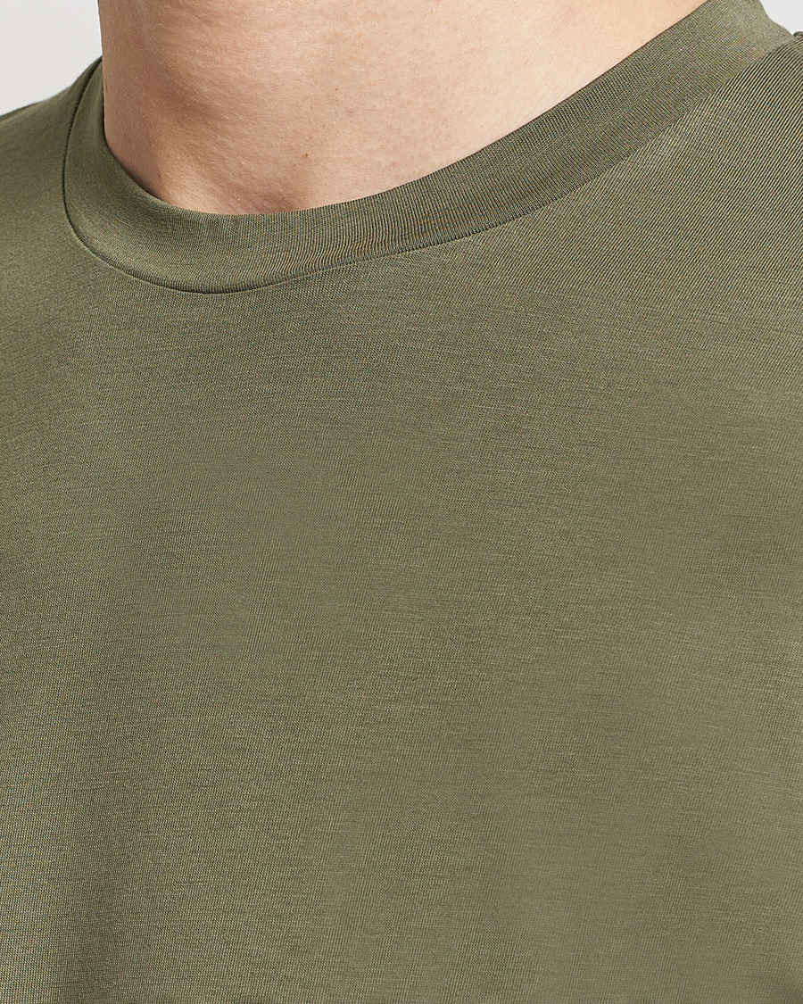Herre | T-Shirts | Sunspel | Riviera Midweight Tee Khaki