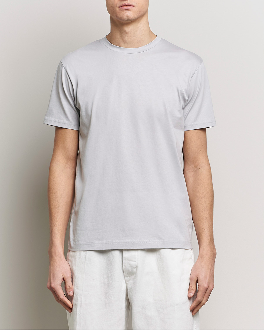 Herre | Kortermede t-shirts | Sunspel | Riviera Midweight Tee Smoke