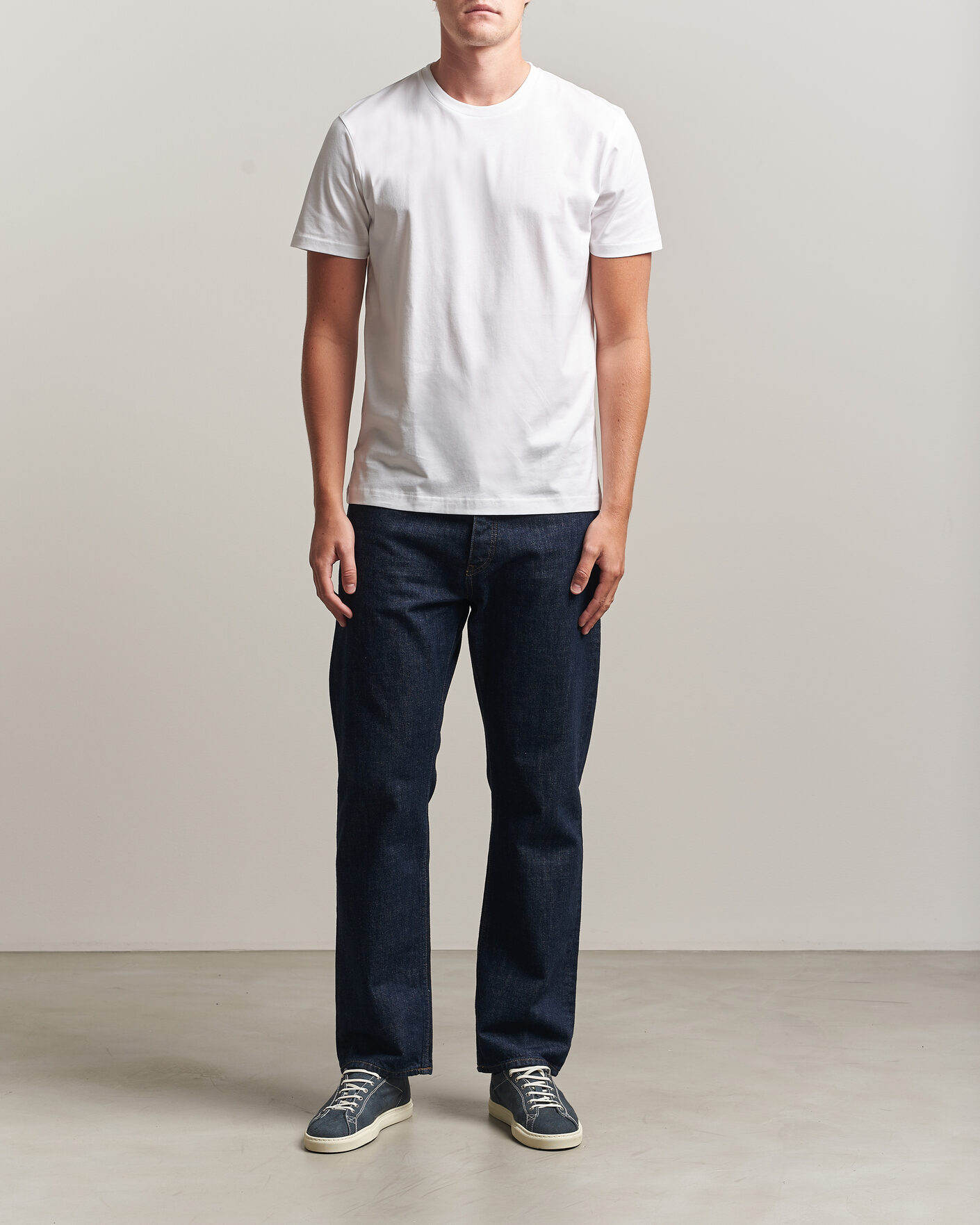Herre | T-Shirts | Sunspel | Riviera Midweight T-Shirt White