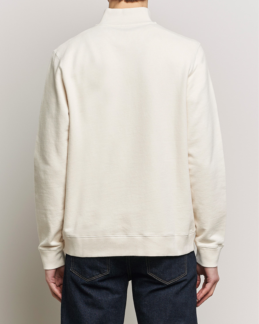 Herre | Gensere | Sunspel | Loopback Half Zip Sweatshirt Undyed