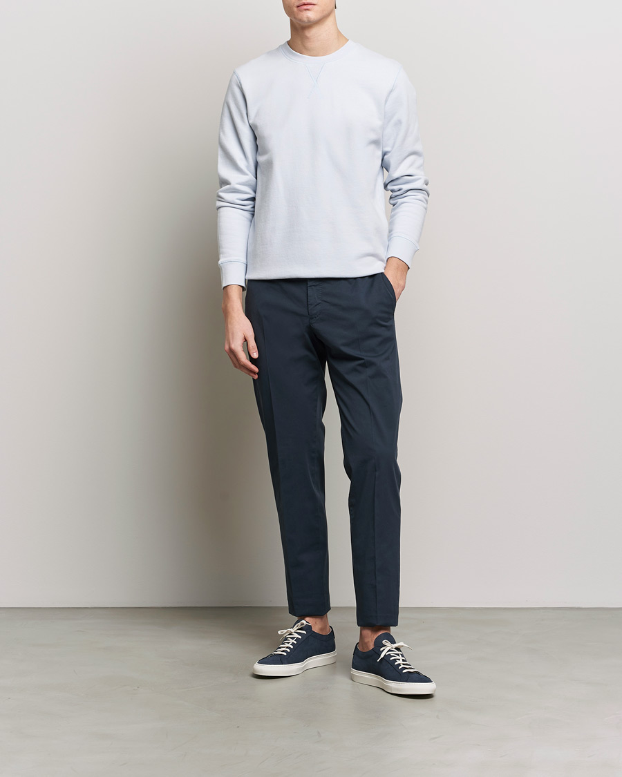 Herre | Gensere | Sunspel | Loopback Sweatshirt Light Blue