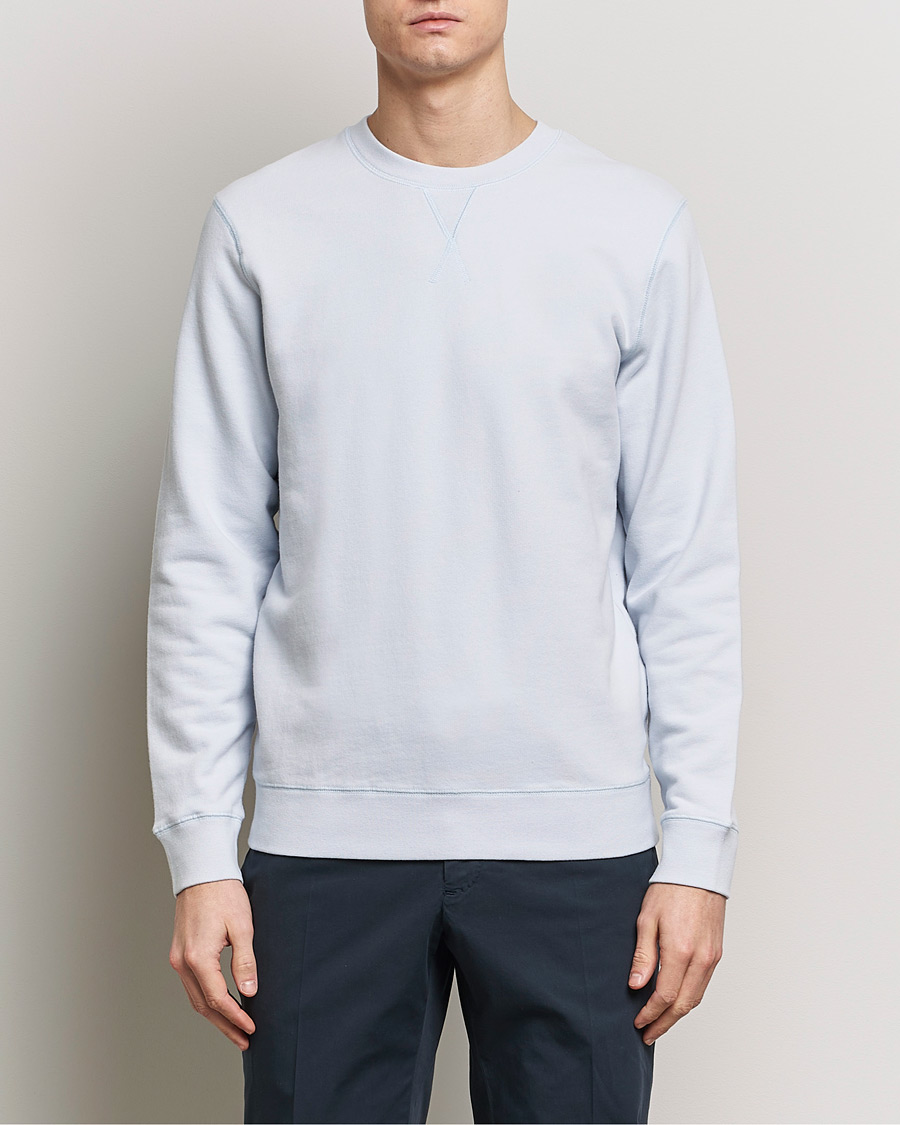 Herre |  | Sunspel | Loopback Sweatshirt Light Blue