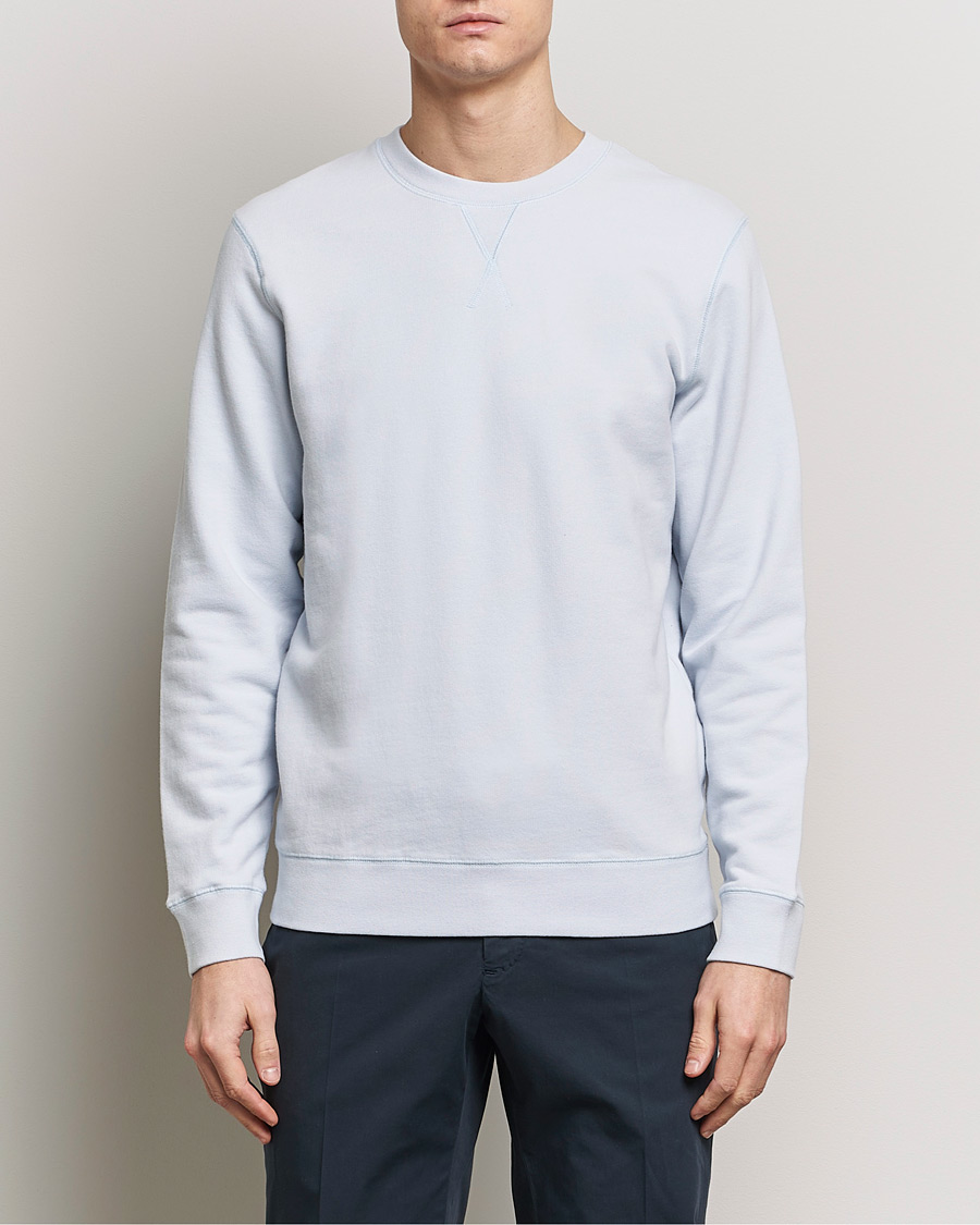 Herre | Gensere | Sunspel | Loopback Sweatshirt Light Blue