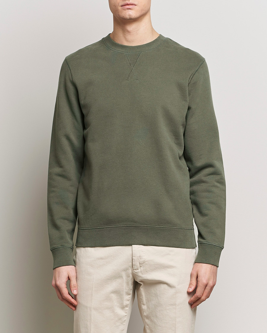 Herre | Gensere | Sunspel | Loopback Sweatshirt Khaki