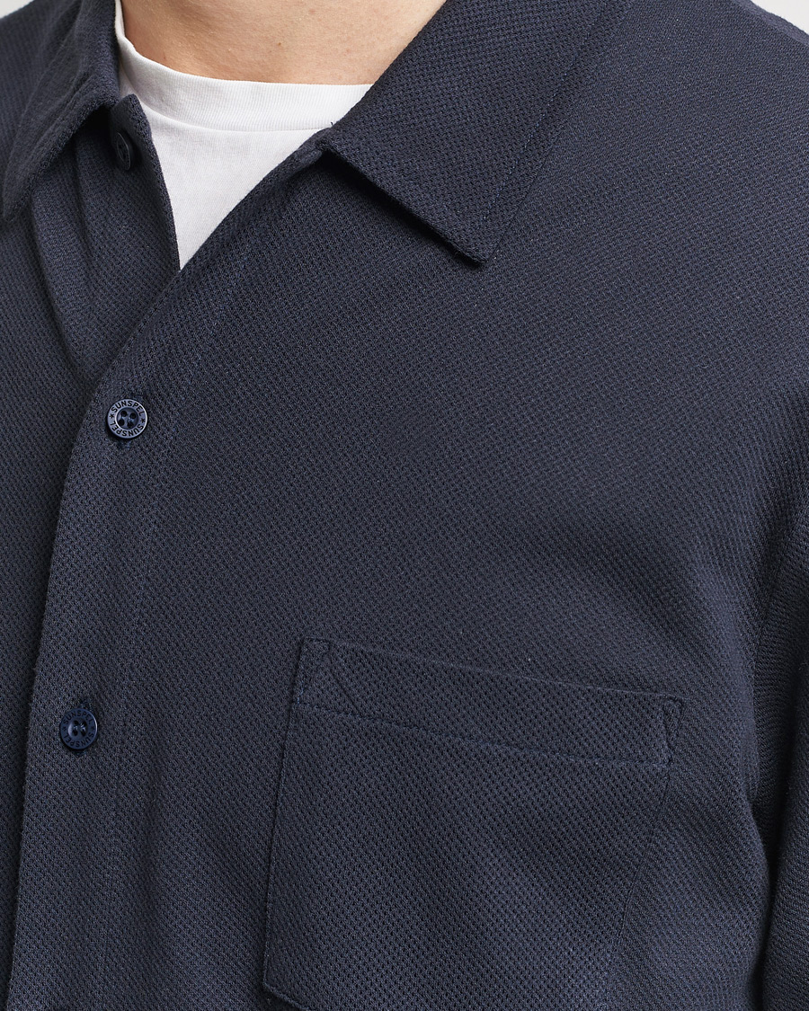 Herre | Skjorter | Sunspel | Riviera Long Sleeve Shirt Navy