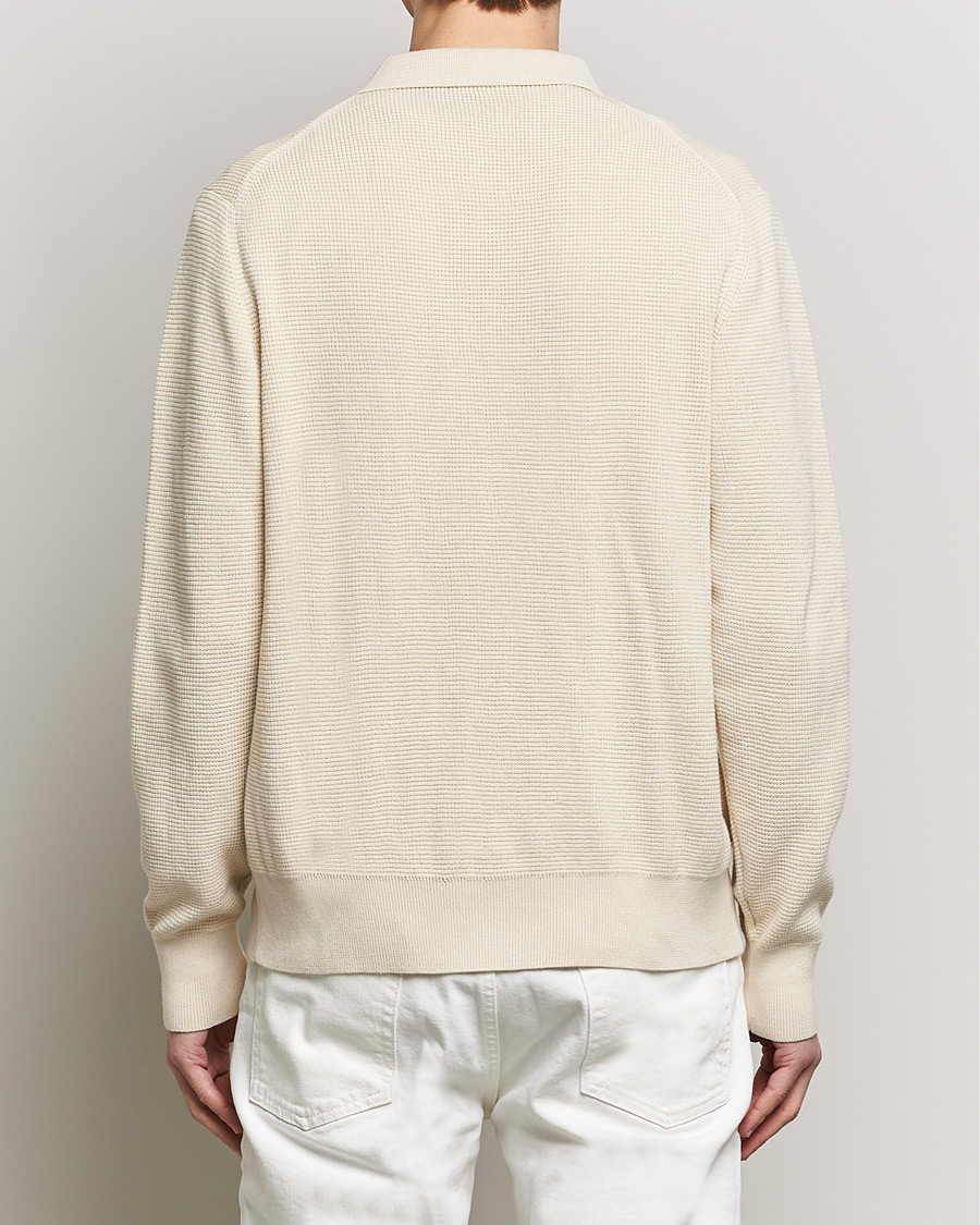 Herre | Gensere | Sunspel | Waffle Stitch Jacket Ecru
