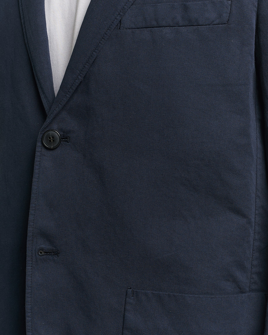 Herre | Dressjakker | Sunspel | Unconstructed Cotton/Linen Blazer Navy