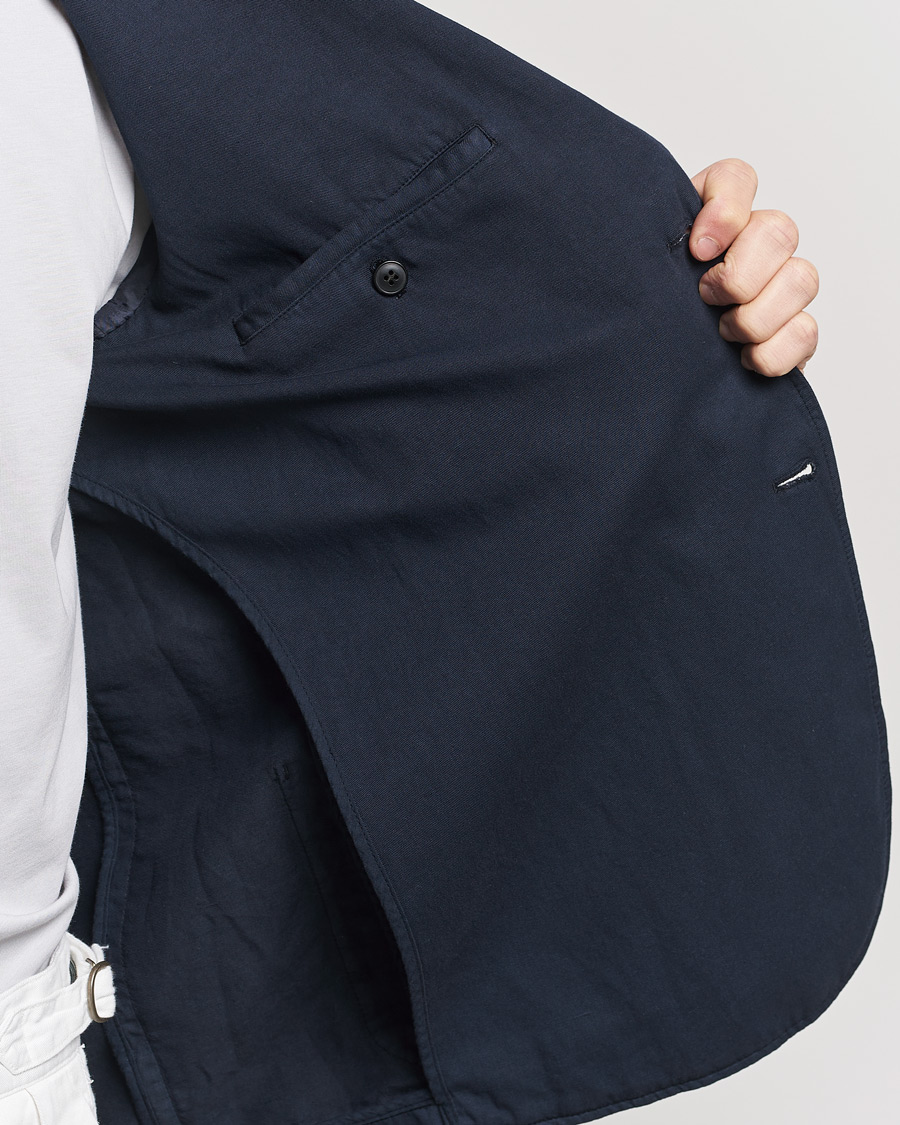 Herre | Dressjakker | Sunspel | Unconstructed Cotton/Linen Blazer Navy