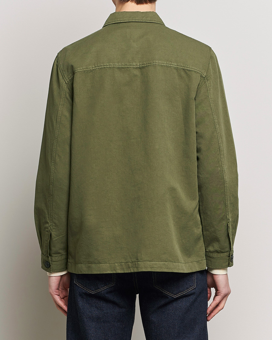Herre | Skjorter | Sunspel | Twin Pocket Cotton/Linen Jacket Khaki