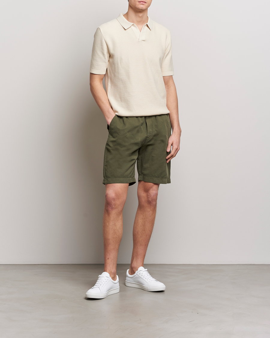 Herre | Shorts | Sunspel | Cotton/Linen Drawstring Shorts Khaki