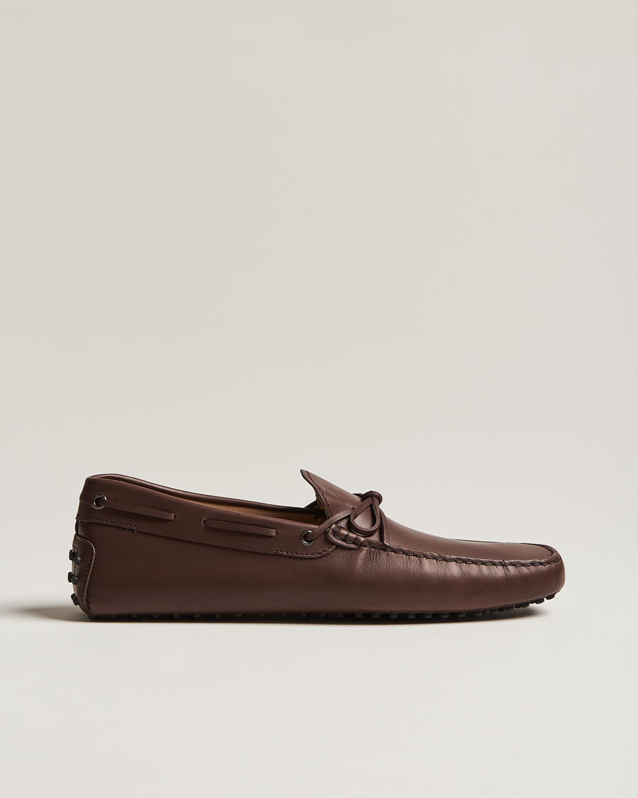 Herre | Tod's Lacetto Gommino Carshoe Dark Brown Calf | Tod's | Lacetto Gommino Carshoe Dark Brown Calf
