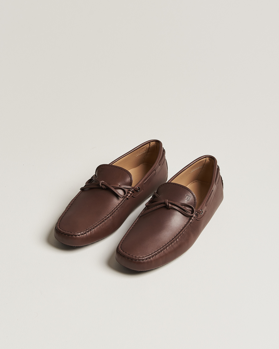 Herre | Tod's Lacetto Gommino Carshoe Dark Brown Calf | Tod's | Lacetto Gommino Carshoe Dark Brown Calf
