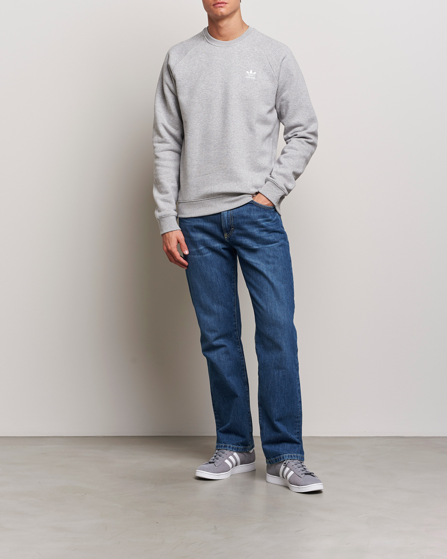 Herre | Gensere | adidas Originals | Essential Crew Neck Sweatshirt Grey Melange