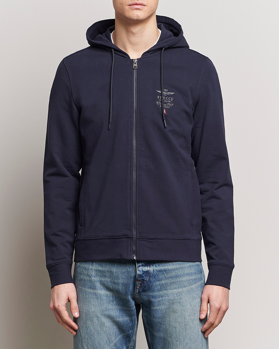 Herre | Gensere | Aeronautica Militare | Full Zip Hoodie Navy