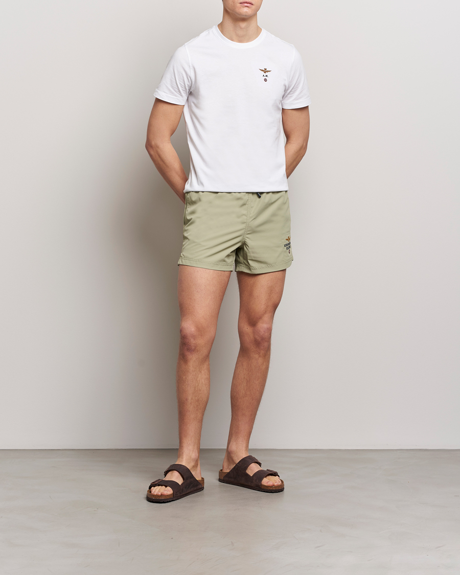 Herre | Badeshorts | Aeronautica Militare | Costume Swim Shorts Sage Green
