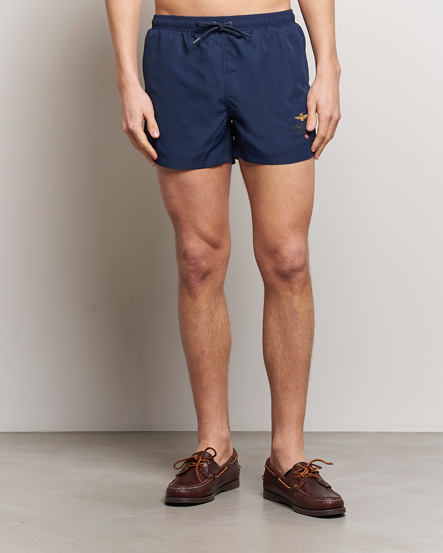 Herr | Badbyxor | Aeronautica Militare | Costume Swim Shorts Navy