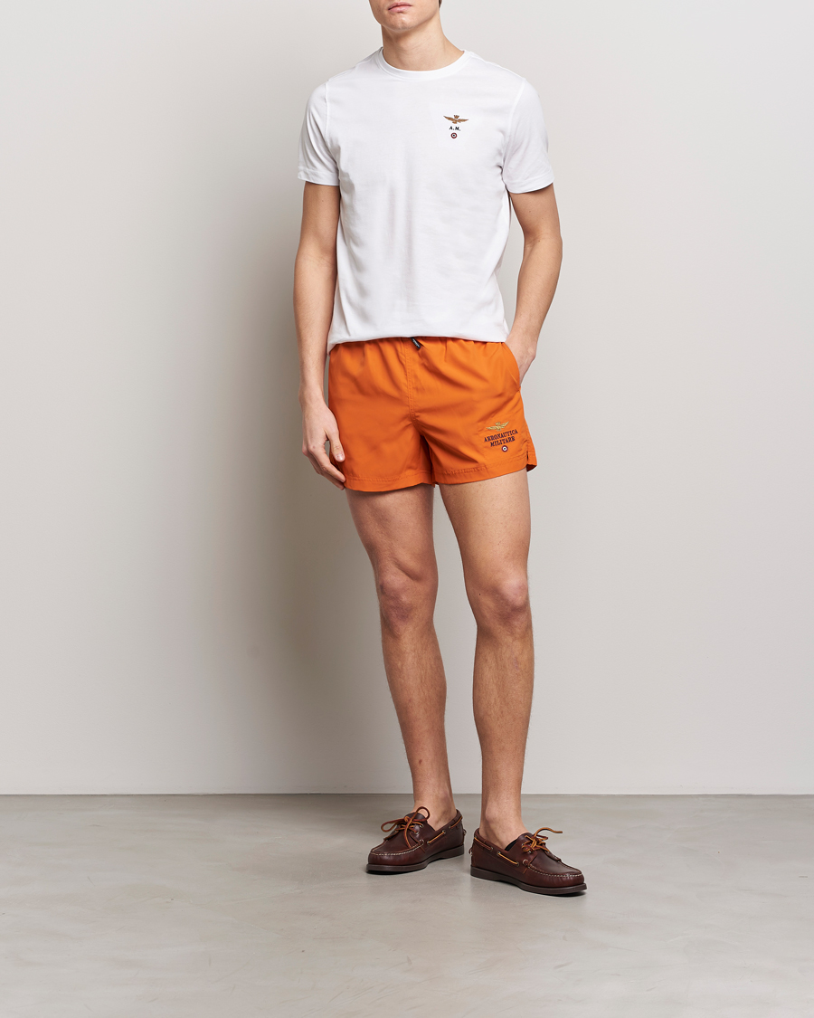 Herre | Badeshorts | Aeronautica Militare | Costume Swim Shorts Carrot Orange