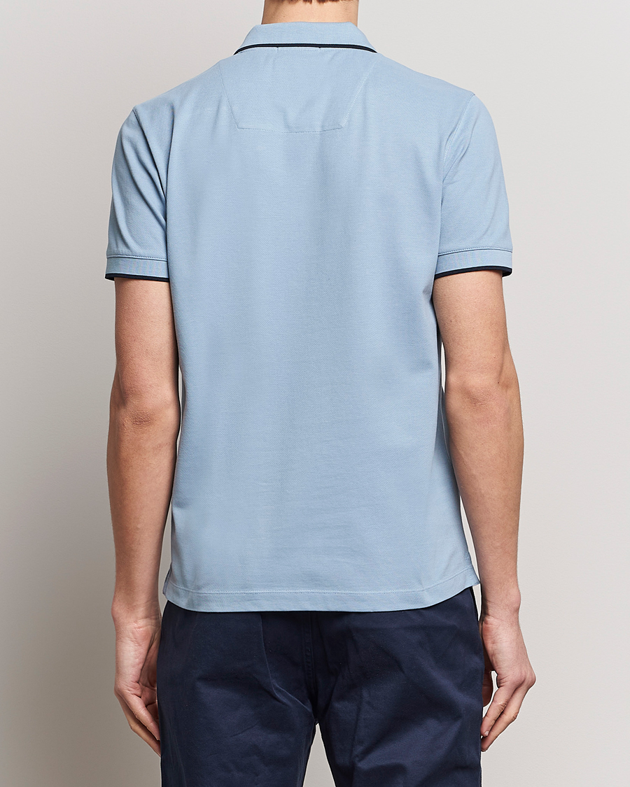 Herre | Pikéer | Aeronautica Militare | Garment Dyed Cotton Polo Glacier Blue