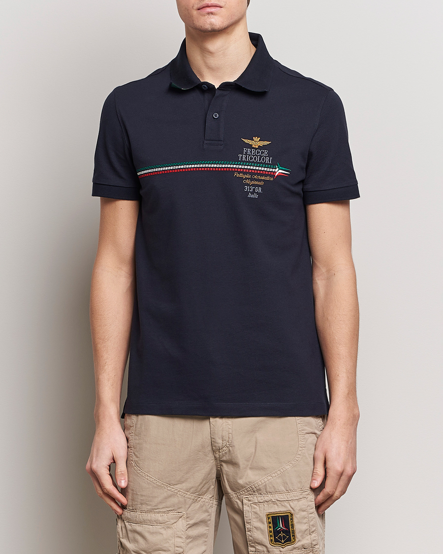 Herre | Klær | Aeronautica Militare | Contrast Collar Polo Navy