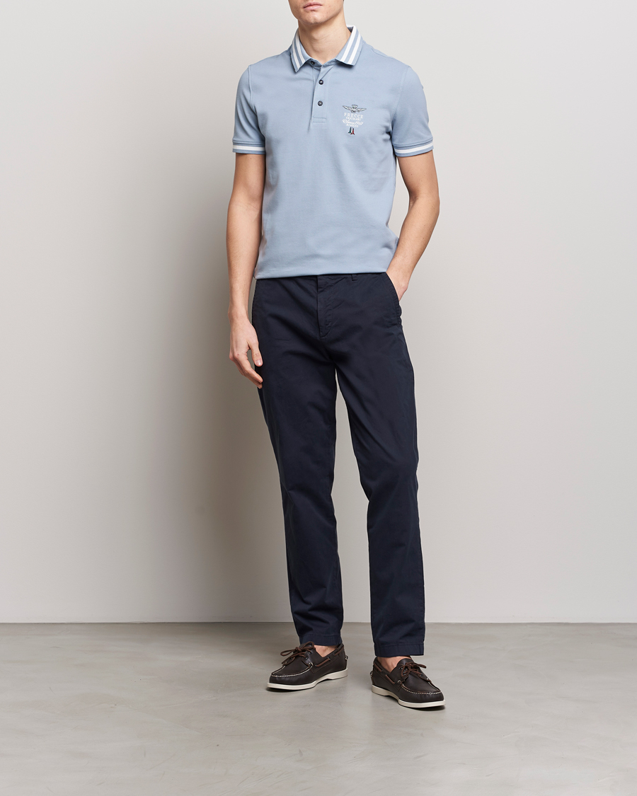 Herre | Pikéer | Aeronautica Militare | Tipped Polo Glacier Blue