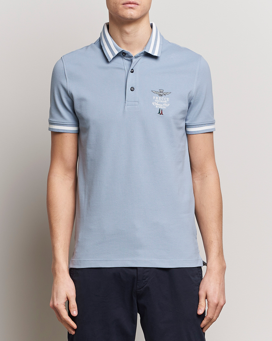 Herre | Klær | Aeronautica Militare | Tipped Polo Glacier Blue