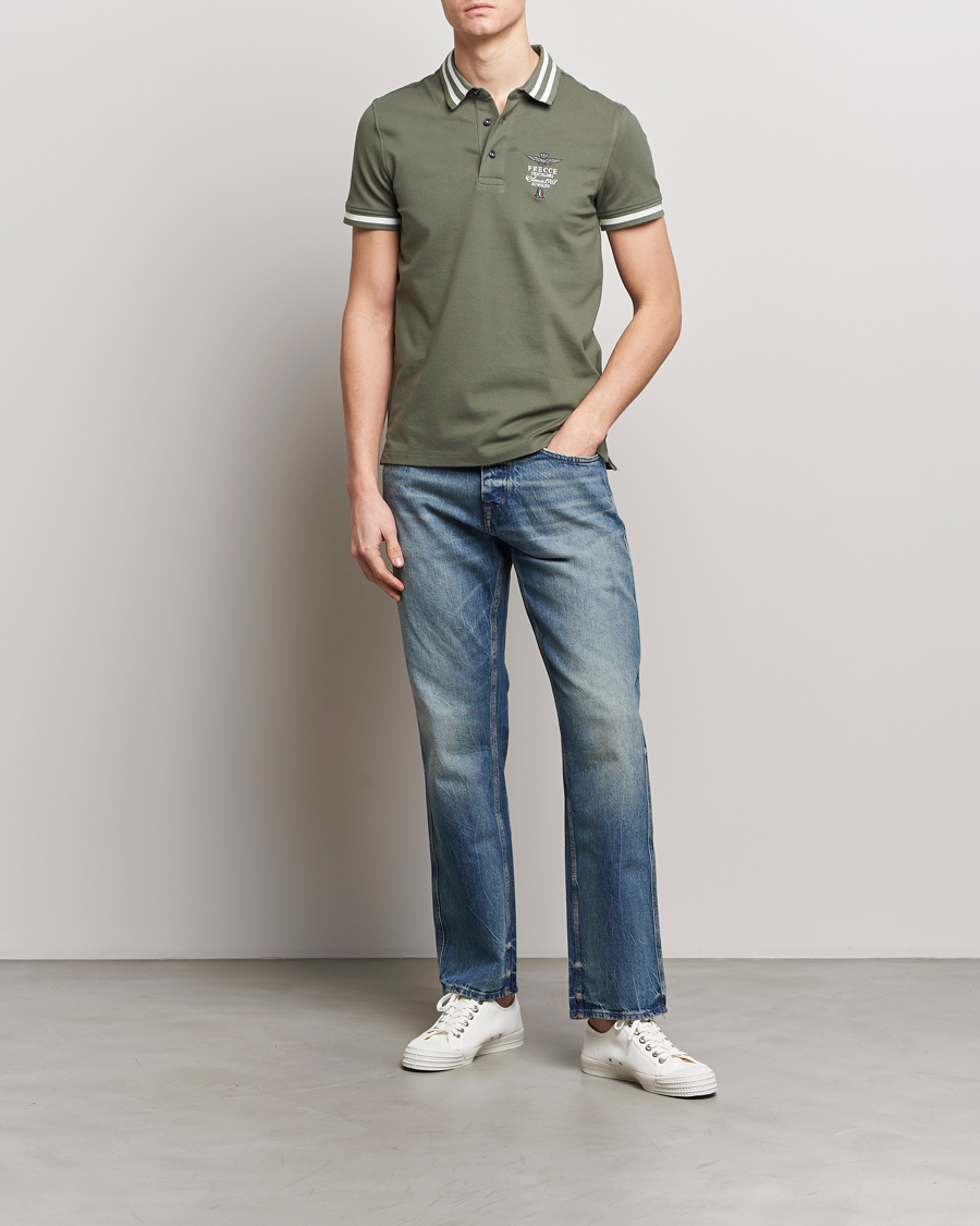 Herre | Pikéer | Aeronautica Militare | Tipped Polo Verde Green