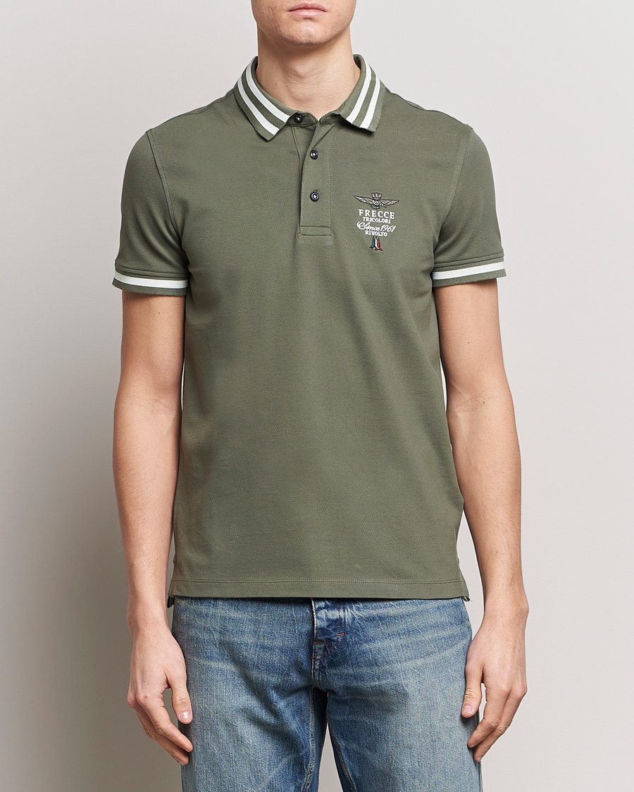 Herre | Klær | Aeronautica Militare | Tipped Polo Verde Green