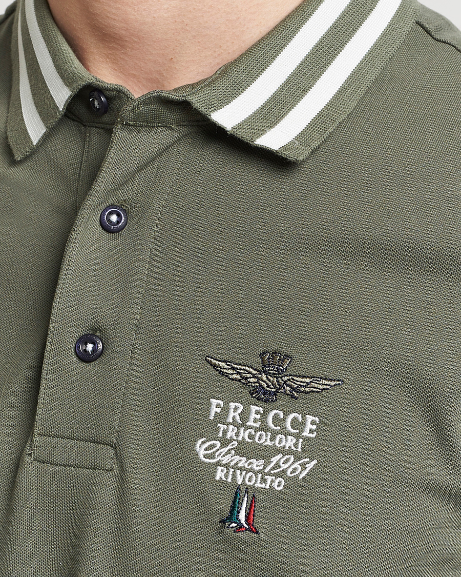 Herre | Pikéer | Aeronautica Militare | Tipped Polo Verde Green