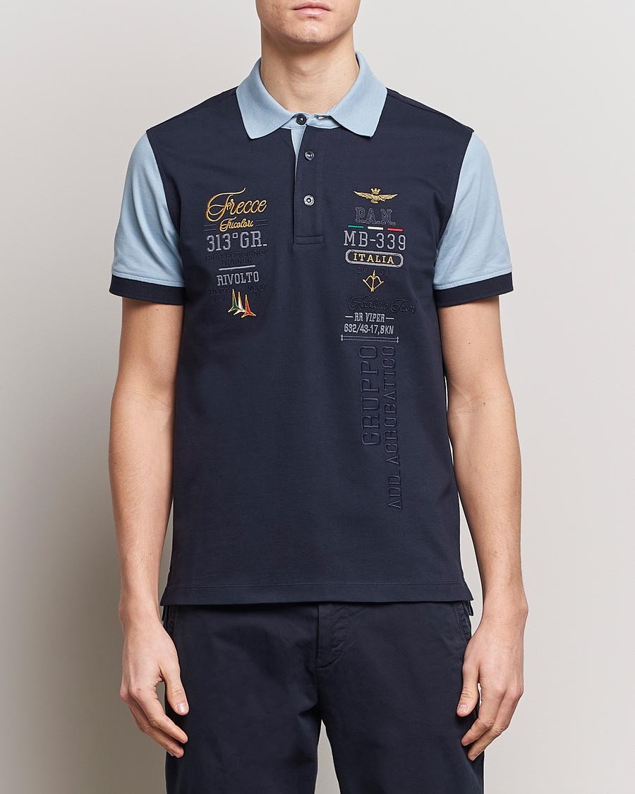 Herre | Pikéer | Aeronautica Militare | Heritage Polo Navy/Glacier Blue