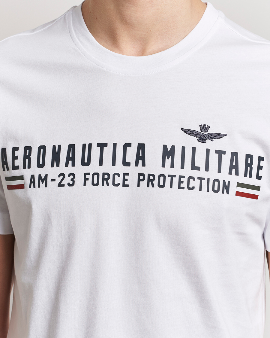 Herre | T-Shirts | Aeronautica Militare | Logo Crew Neck T-Shirt Off White