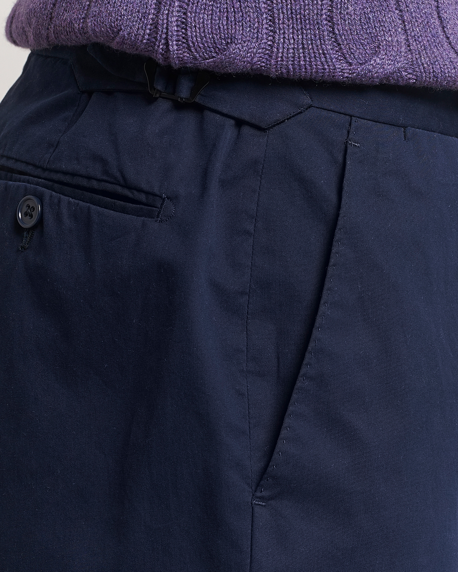 Herre | Bukser | Ralph Lauren Purple Label | Cotton Poplin Trousers Spring Navy