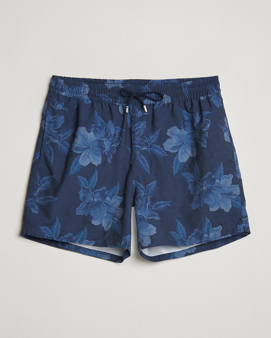 Herre | Badeshorts | Ralph Lauren Purple Label | Amalfi Swim Shorts Navy Hibiscus