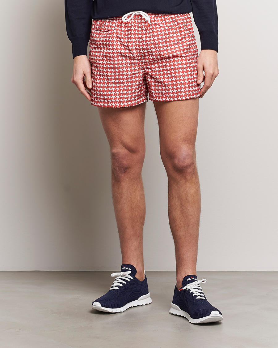 Herr |  | Kiton | Printed Nylon Swim Shorts Red