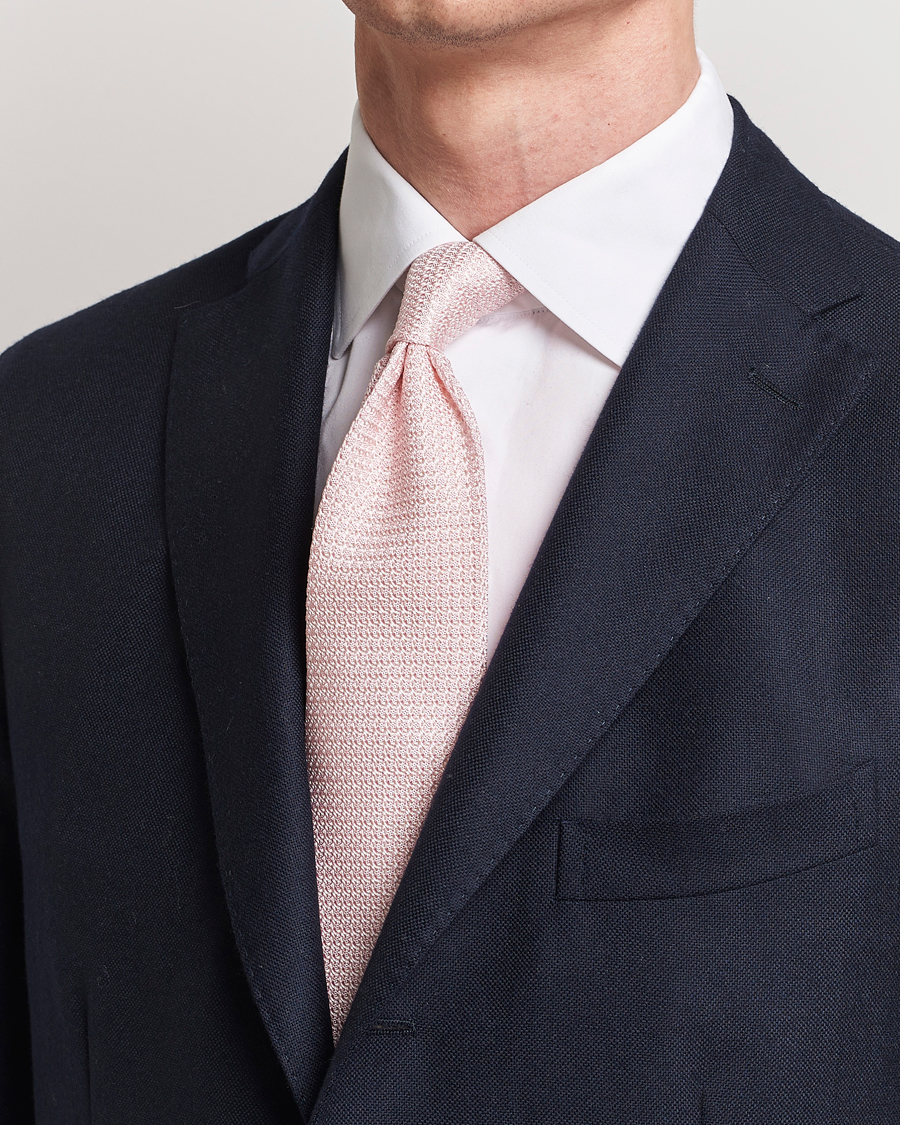 Men | Ties | Amanda Christensen | Silk Grenadine 8 cm Tie Pink