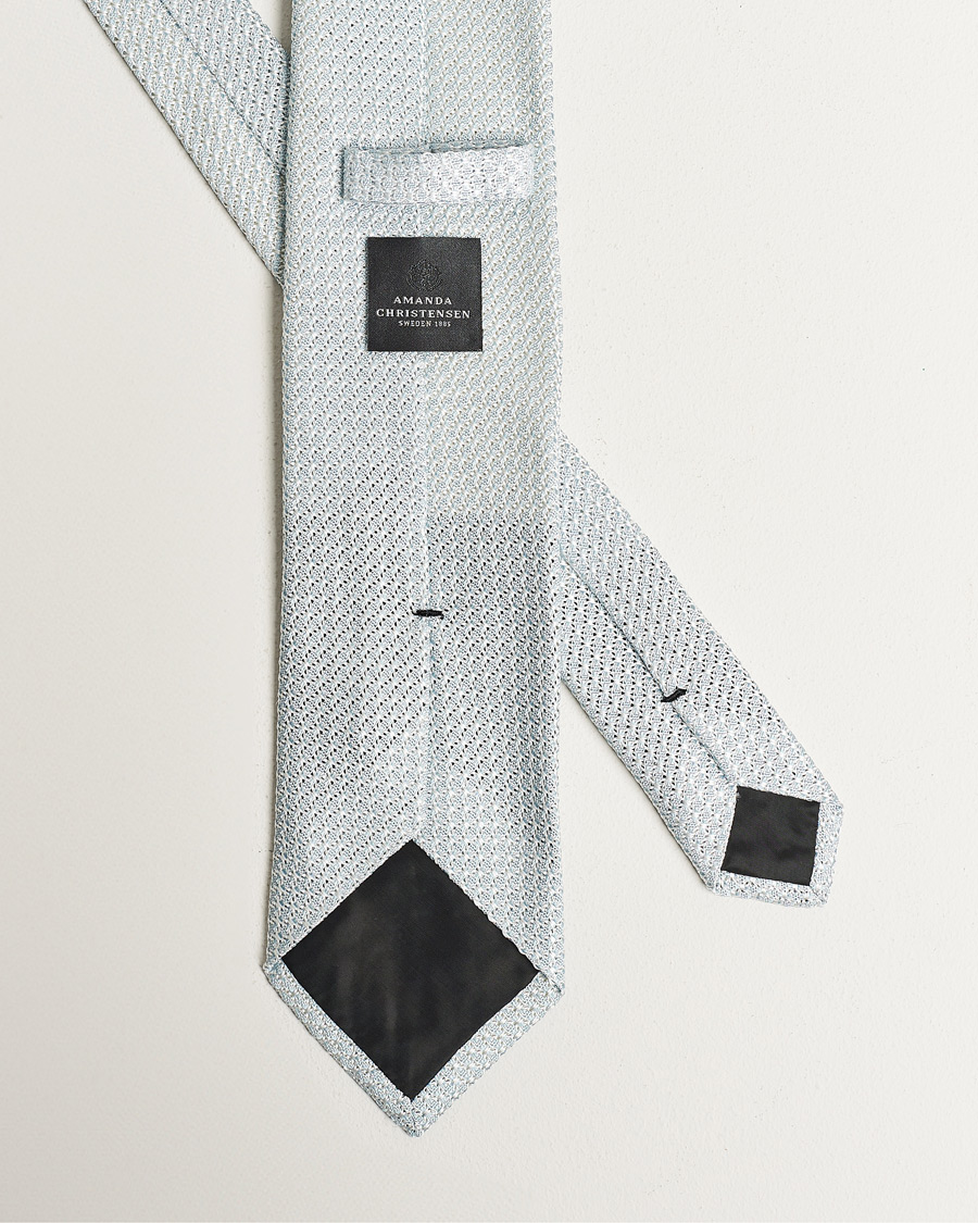 Herre | Slips | Amanda Christensen | Silk Grenadine 8 cm Tie Sky Blue
