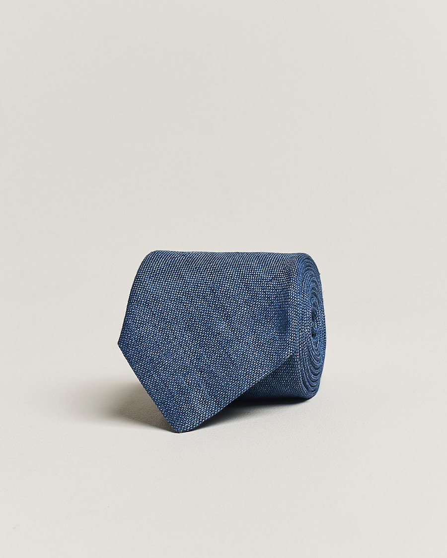 Herre | Slips | Amanda Christensen | Amanda ChristensenHopsack Linen 8cm TieBlue