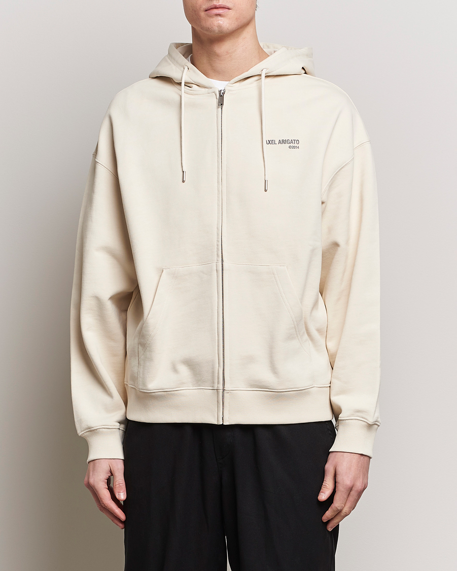 Herre | Axel Arigato | Axel Arigato | Field Full Zip Hoodie Pale Beige