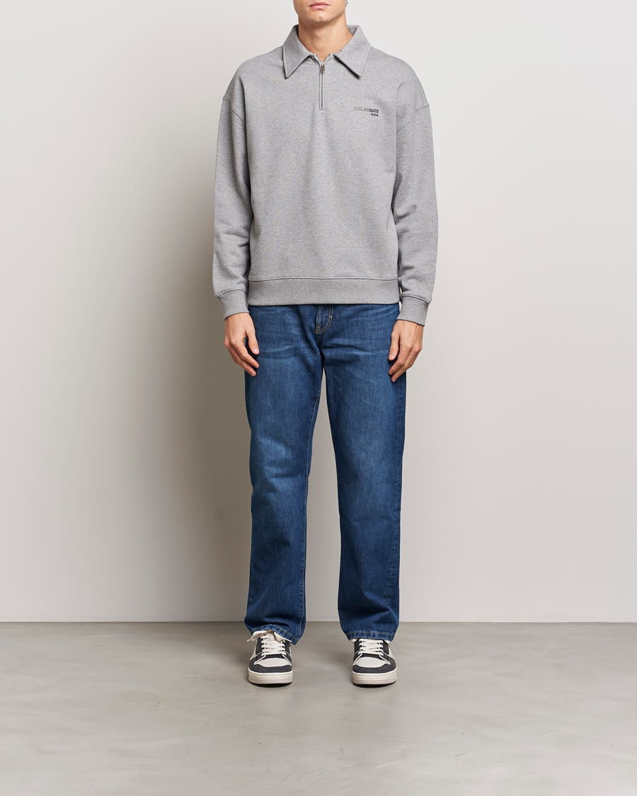 Herre | Gensere | Axel Arigato | Remi Half Zip Sweater Grey Melange