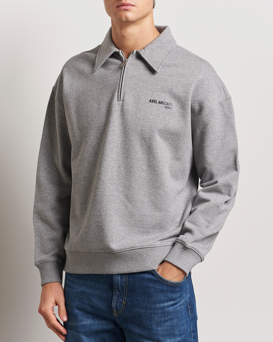 Herre | Gensere | Axel Arigato | Remi Half Zip Sweater Grey Melange