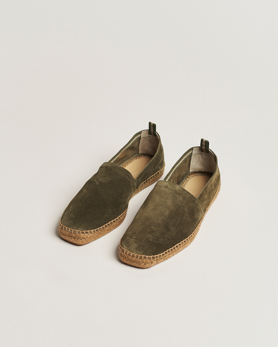 Herr |  | Castañer | Pablo Casual Suede Espadrilles Verde Bosque