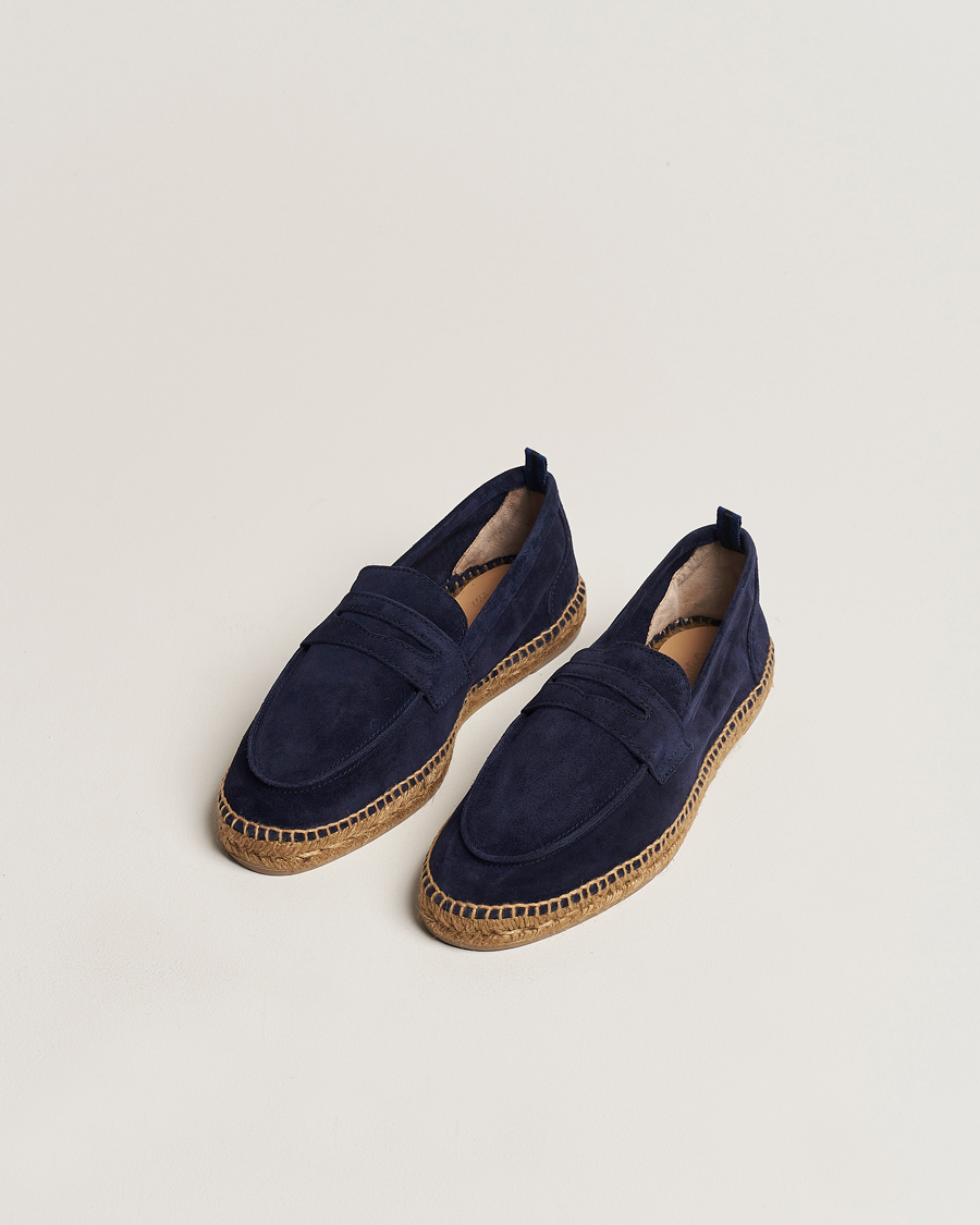 Herre | Sko | Castañer | Nacho Casual Suede Loafers Azul Oscuro