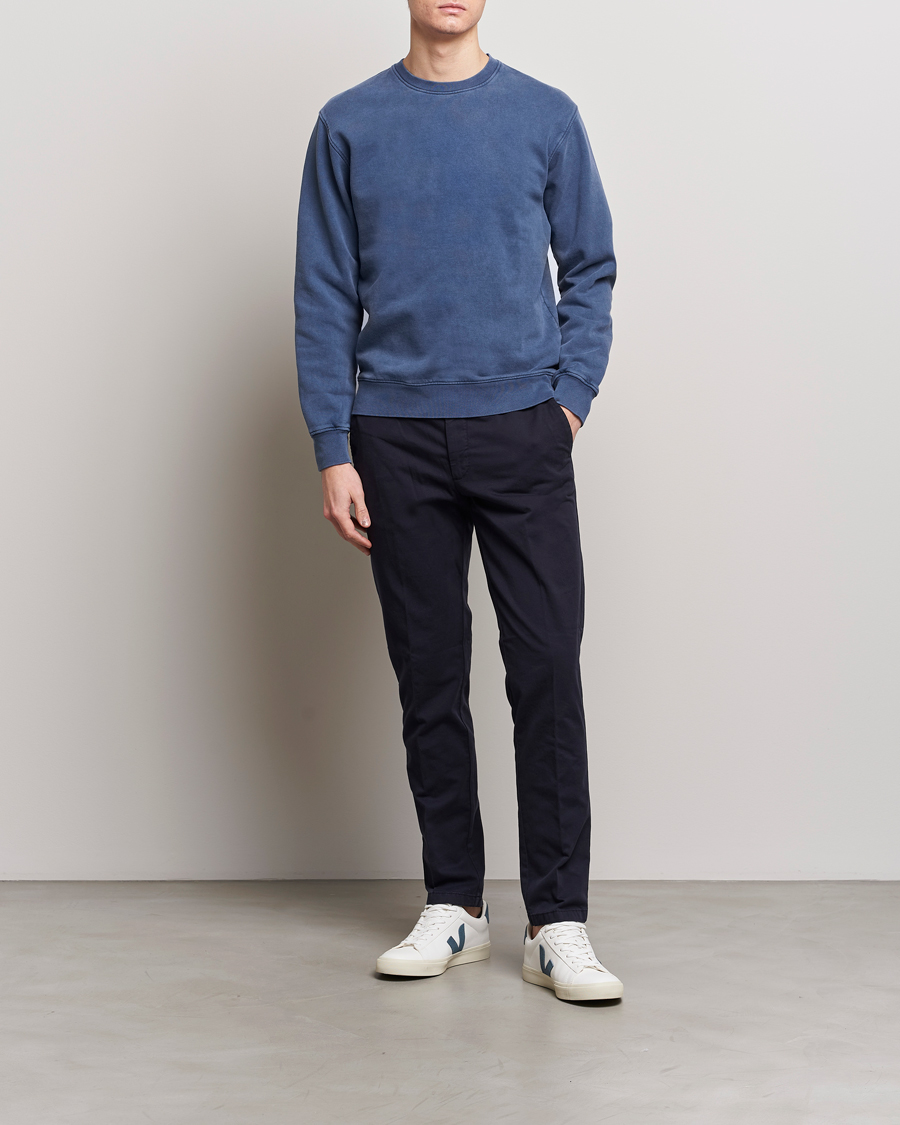 Herre | Gensere | Colorful Standard | Classic Organic Crew Neck Sweat Neptune Blue