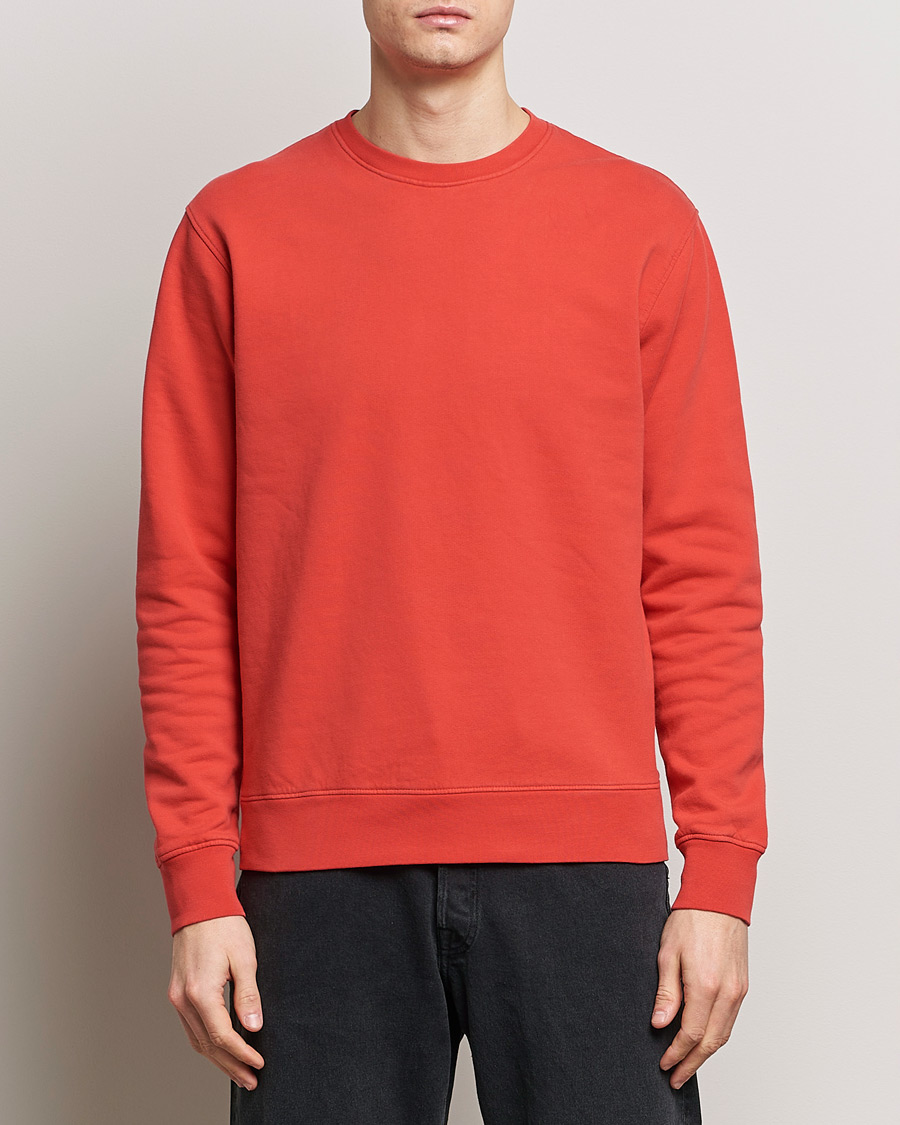 Herre |  | Colorful Standard | Classic Organic Crew Neck Sweat Red Tangerine