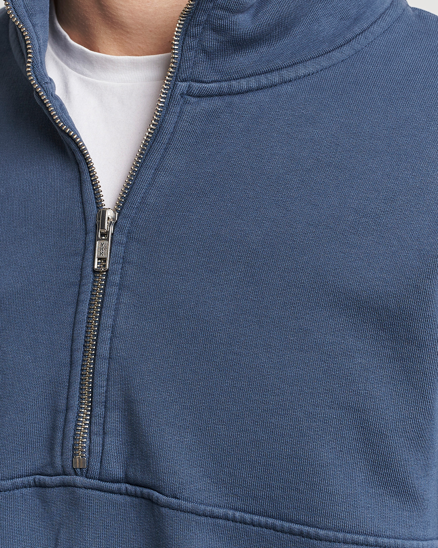 Herre | Gensere | Colorful Standard | Classic Organic Half-Zip Petrol Blue