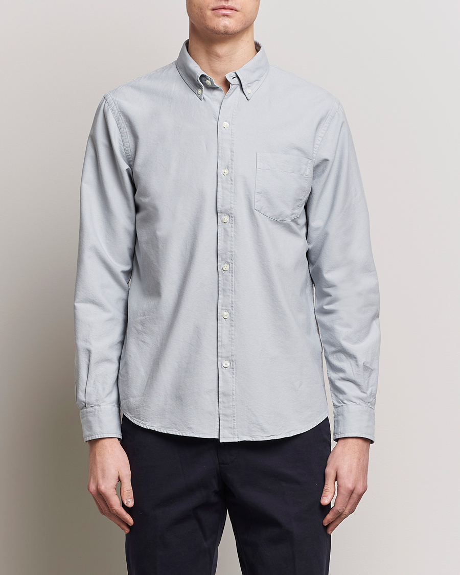 Herre | Avdelinger | Colorful Standard | Classic Organic Oxford Button Down Shirt Cloudy Grey