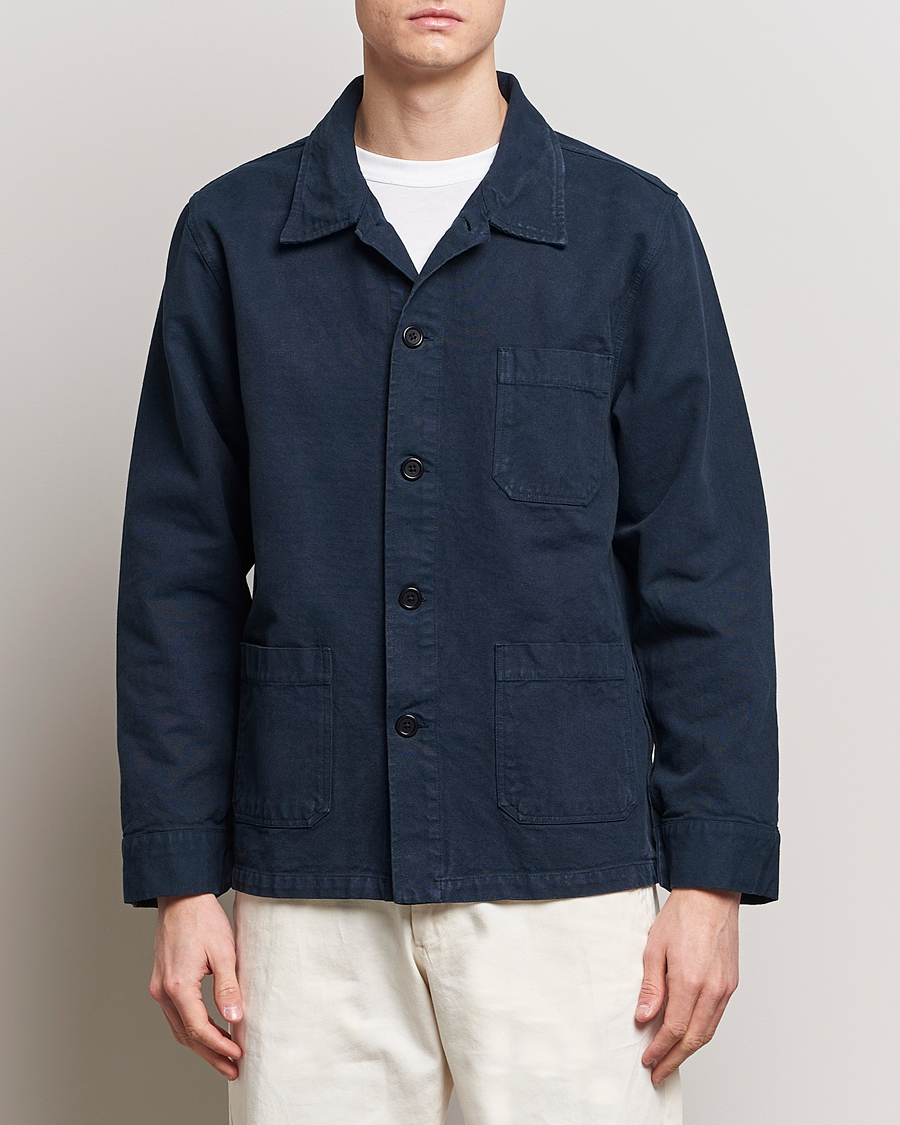Herre | Skjorter | Colorful Standard | Organic Workwear Jacket Navy Blue