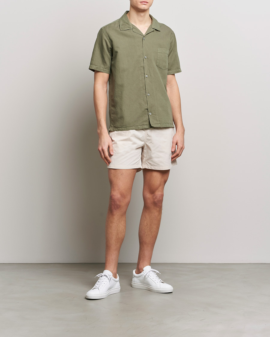 Herre | Skjorter | Colorful Standard | Cotton/Linen Short Sleeve Shirt Dusty Olive