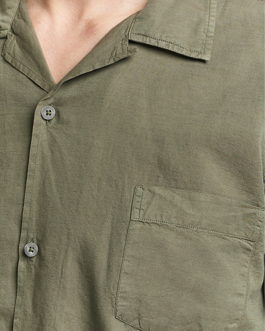 Herre | Skjorter | Colorful Standard | Cotton/Linen Short Sleeve Shirt Dusty Olive